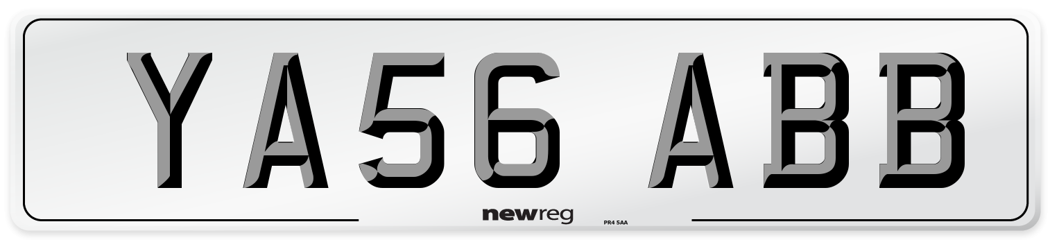 YA56 ABB Number Plate from New Reg